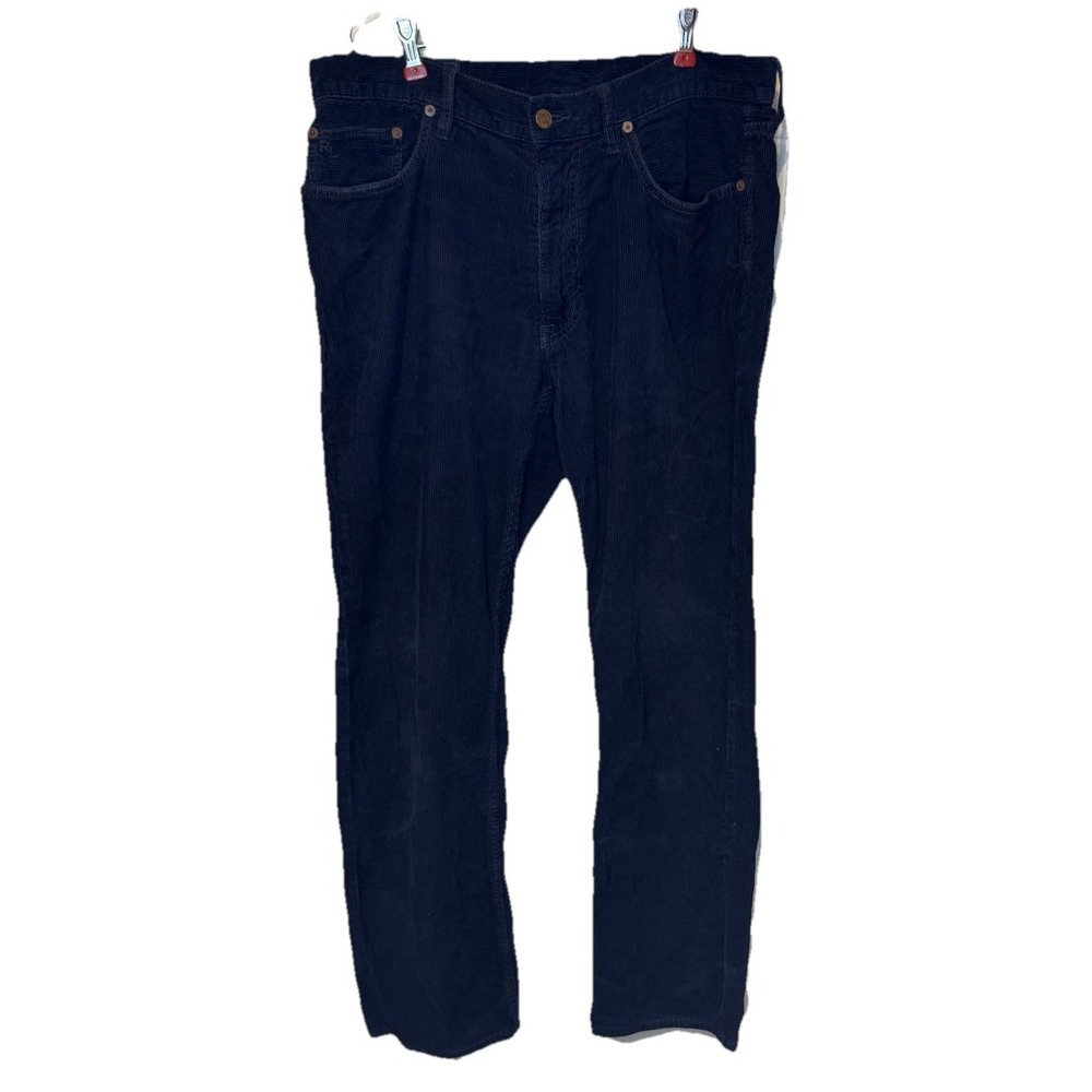 Polo Ralph Lauren Men's Pants Corduroy Straight Leg Cotton Navy Blue Size 34x30